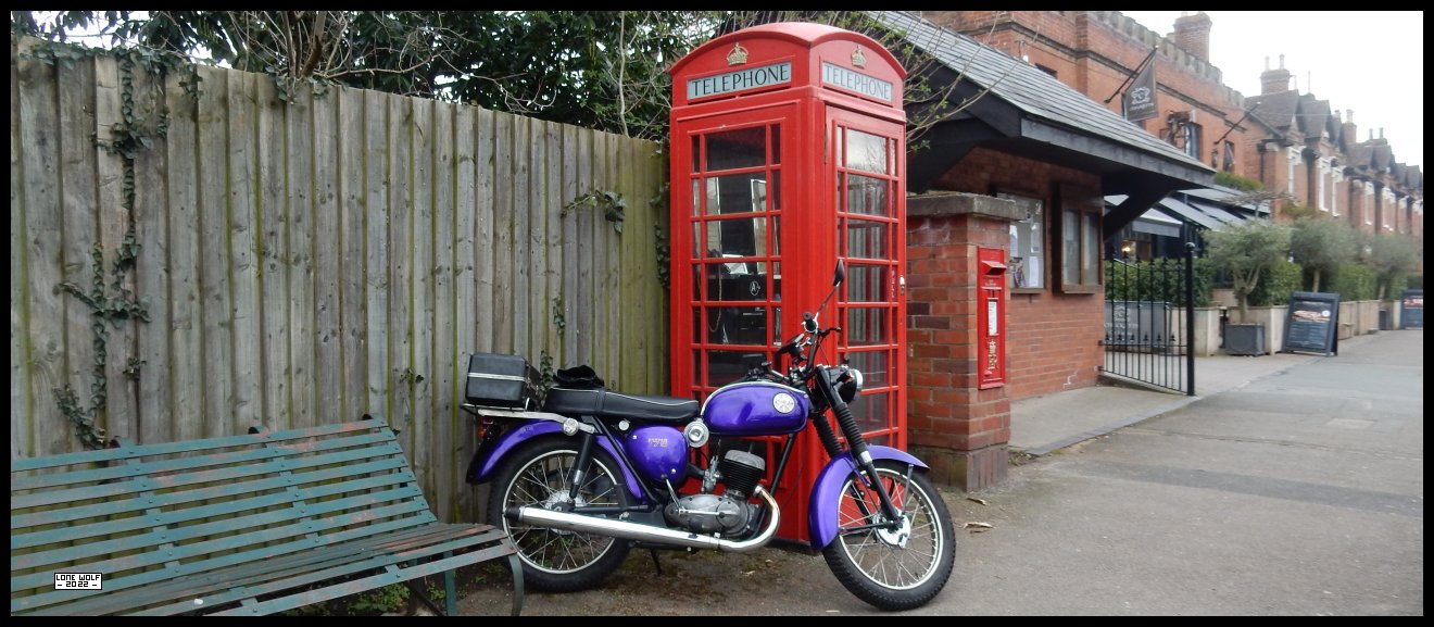 The Bantam and an old fashioned phone box - it even had button A and button B