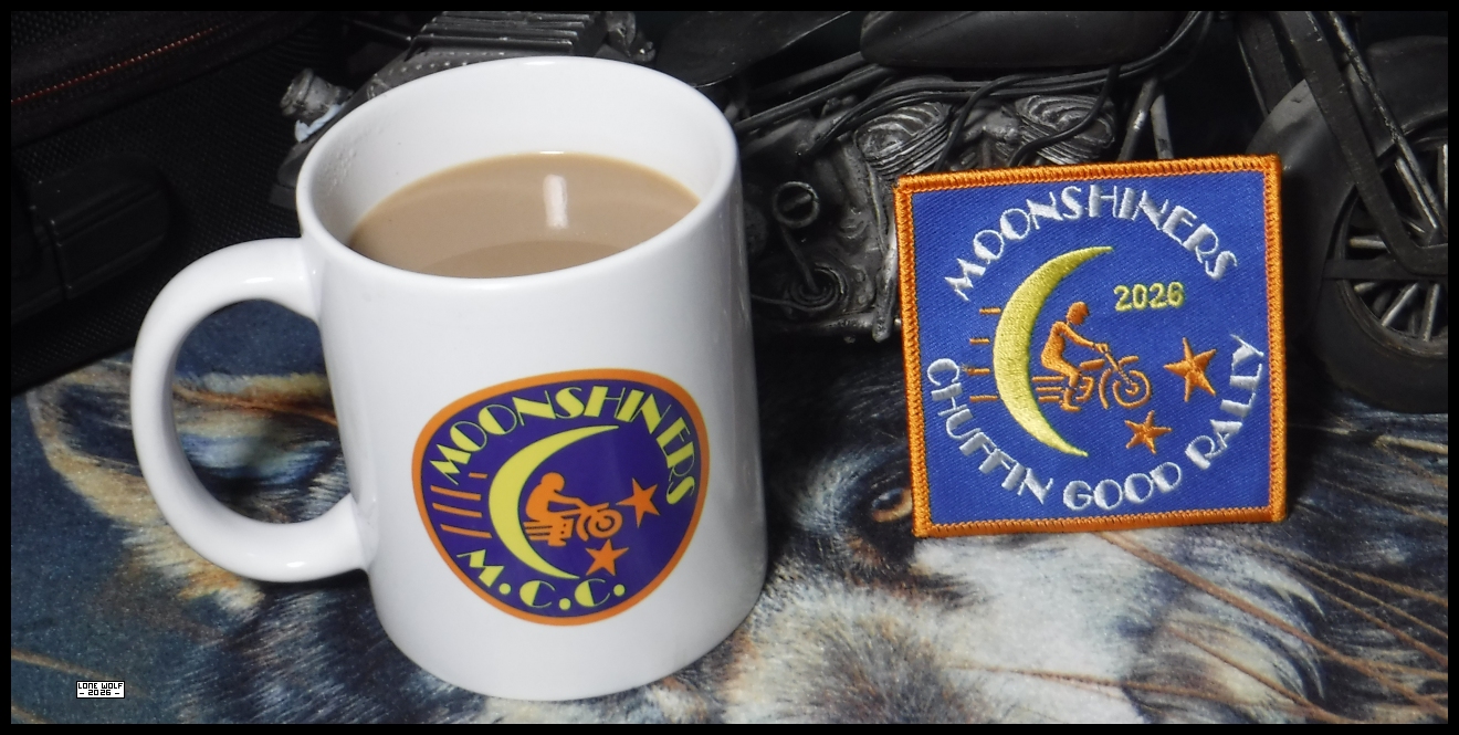 A rally badge and a rally mug