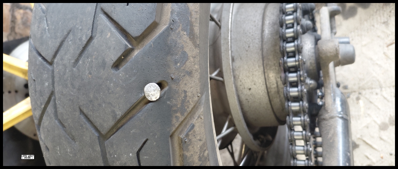 The Drifter get a flat tyre