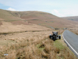 DOT parked just uphill from the "Noisy Bridge"