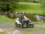 "Mountainous Man" aboard his trusty outfit.